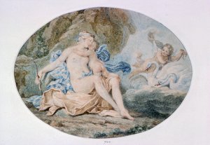 Vénus allongée sur une berge jonchée de draperies - Francesco Bartolozzi